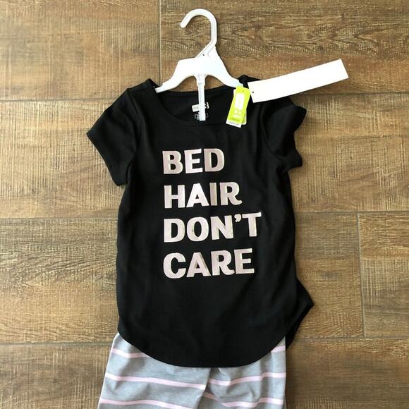 Crazy 8 Girls' Short Sleeve Curve Hem Pajama Set Small 5-6 - Picture 2 of 10